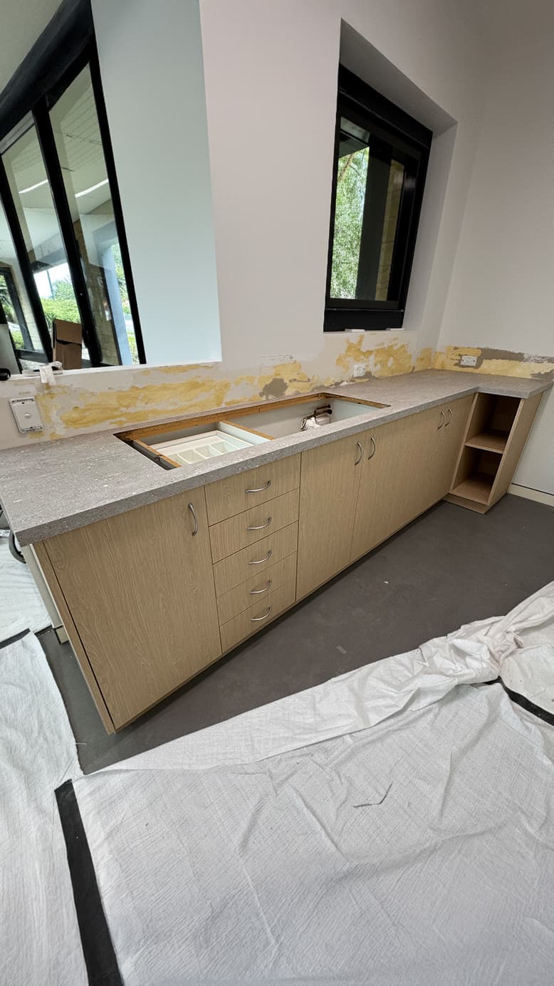 Refreshed kitchen after a full wrap