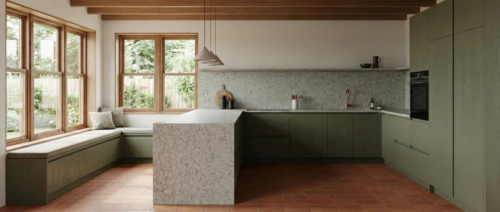 Painted Wood kitchen wrap finishes