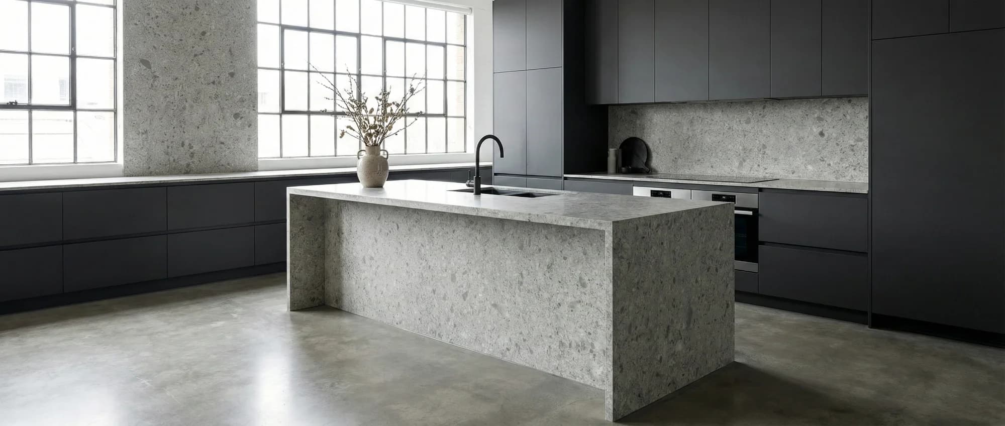 Stone kitchen wrap finishes